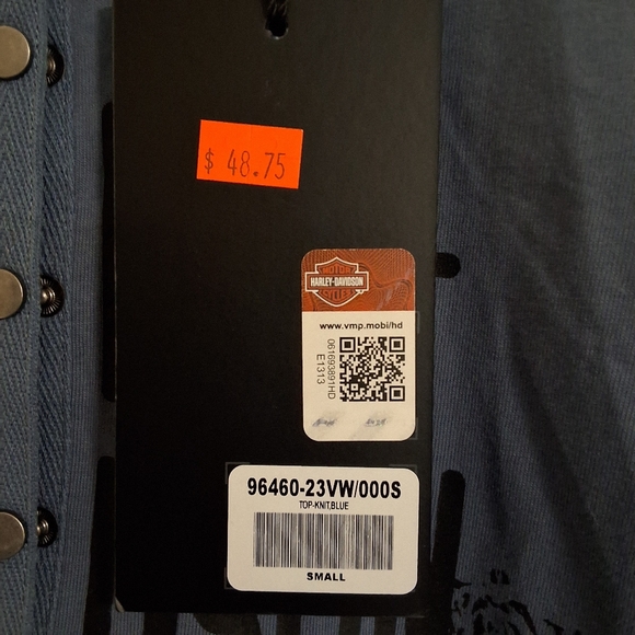 NWT HARLEY DAVIDSON KNIT BLUE SHIRT - Picture 6 of 14